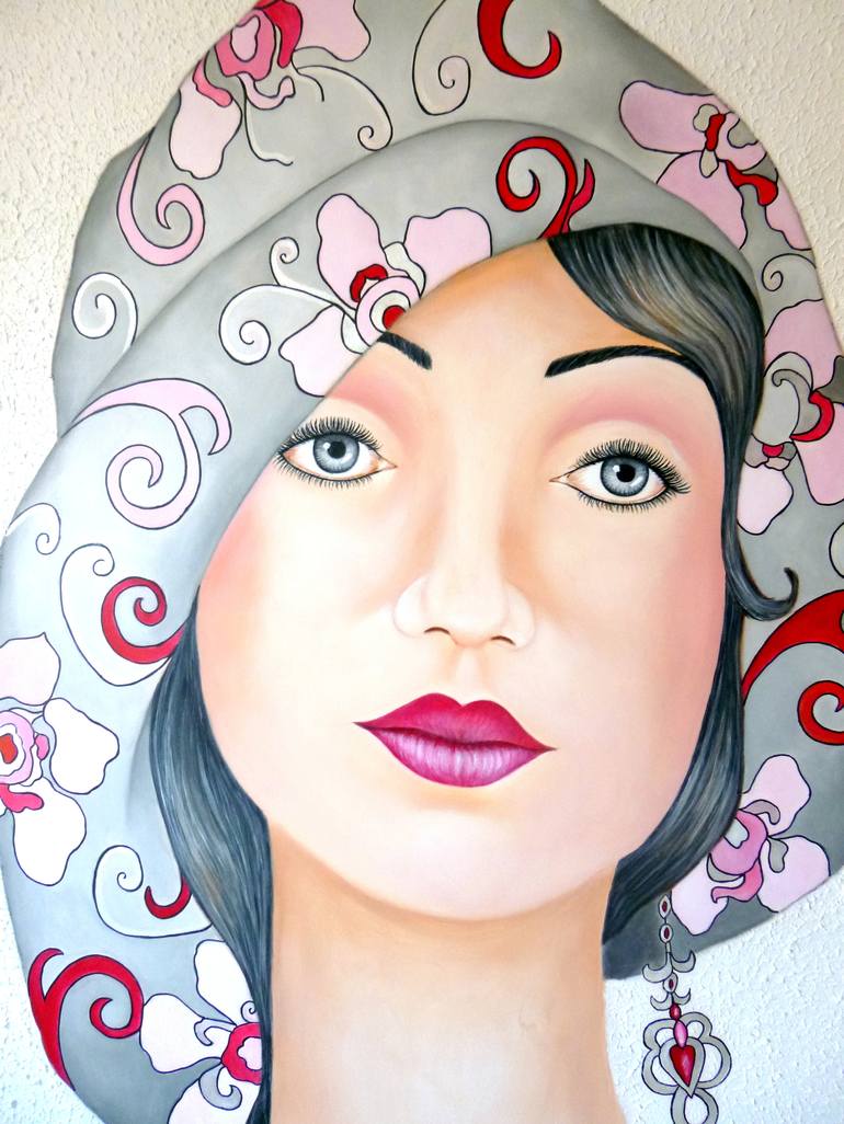 Original Portrait Painting by Carmen Junyent