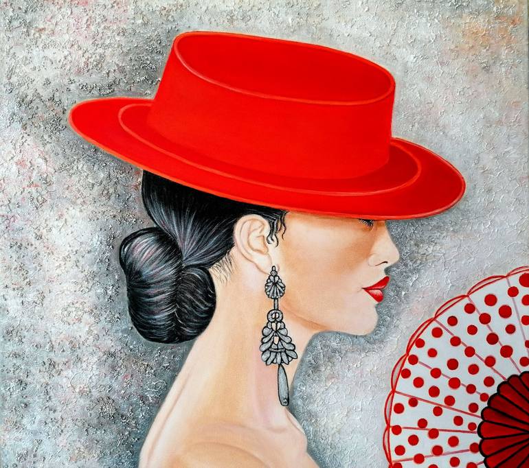 Original Figurative Portrait Painting by Carmen Junyent