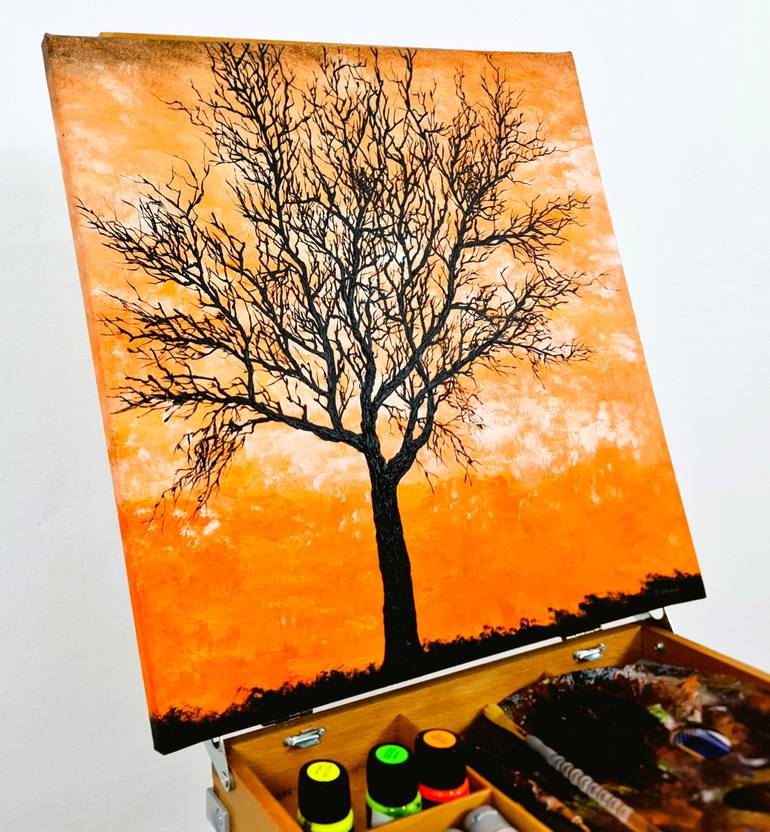 Original Expressionism Landscape Painting by Daniel Urbaník