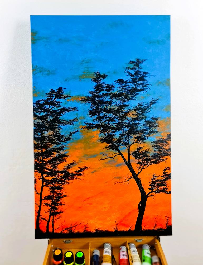 Original Expressionism Landscape Painting by Daniel Urbaník