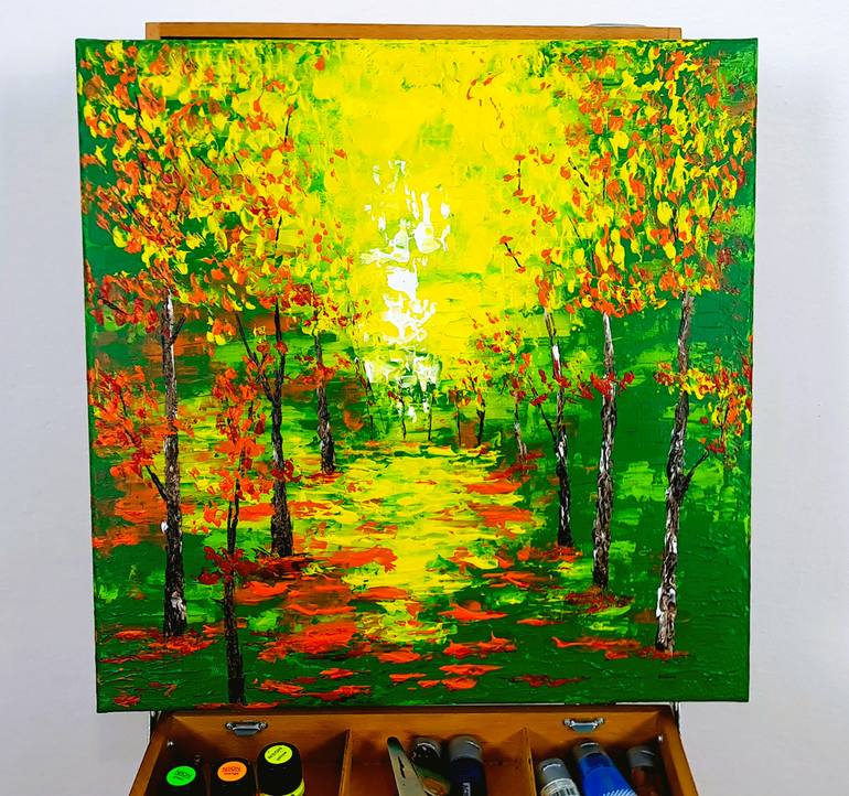 Original Abstract Landscape Painting by Daniel Urbaník
