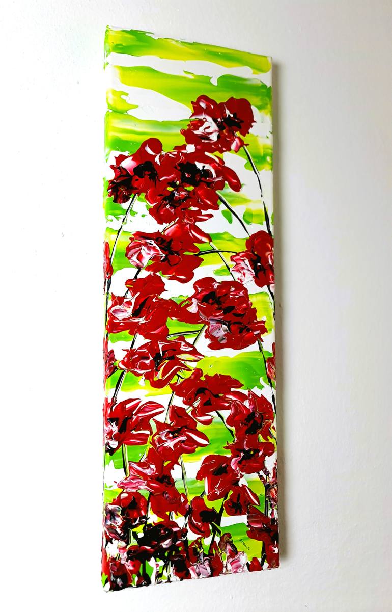 Original Abstract Floral Painting by Daniel Urbaník