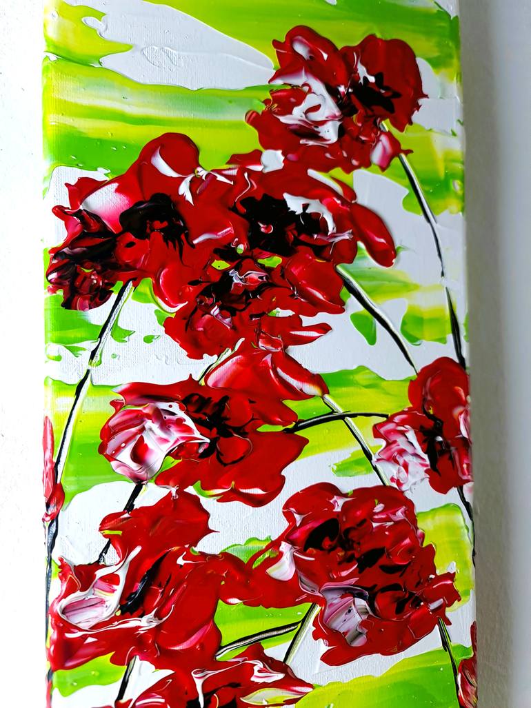 Original Abstract Floral Painting by Daniel Urbaník