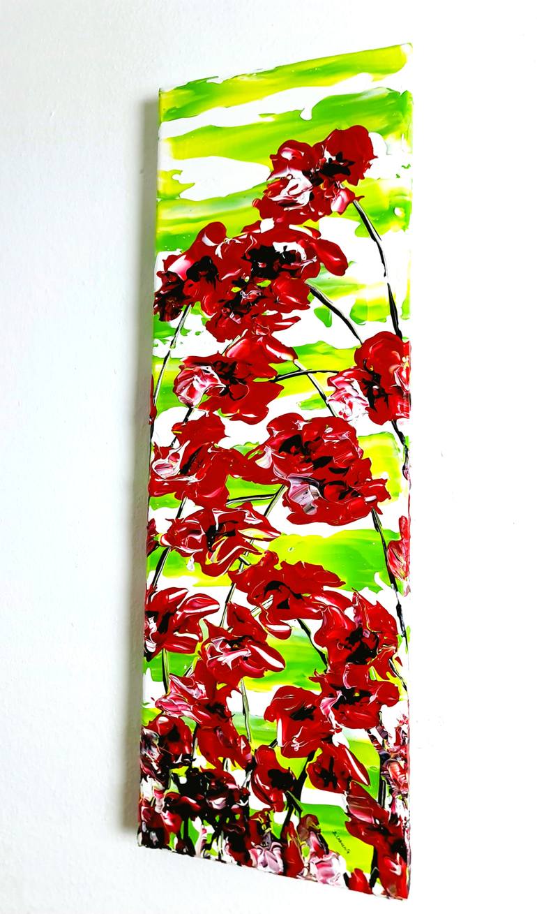 Original Abstract Floral Painting by Daniel Urbaník