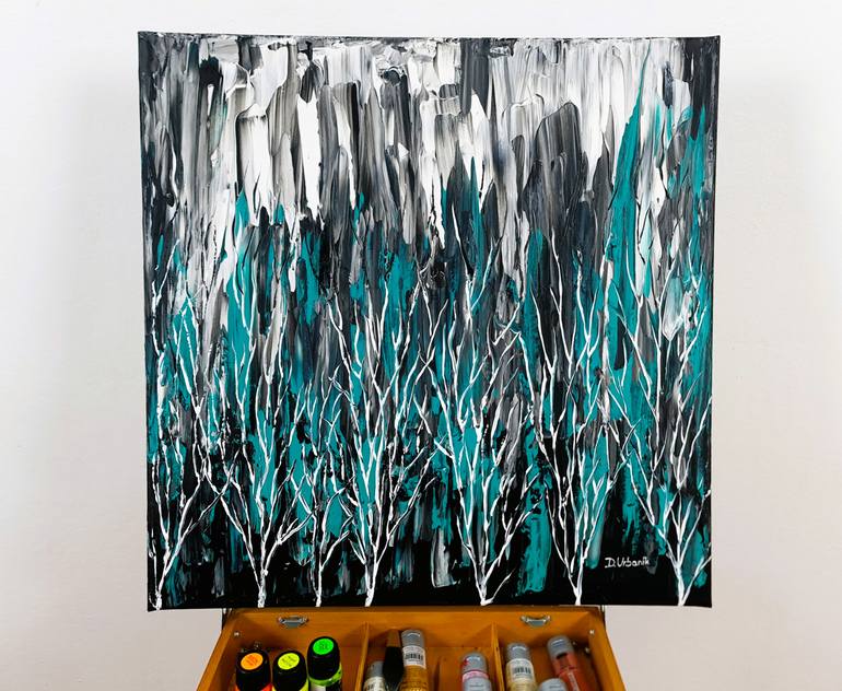 Original Abstract Expressionism Abstract Painting by Daniel Urbaník