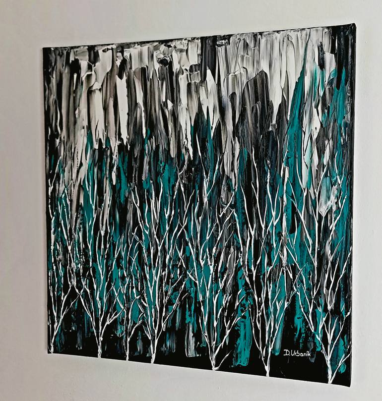 Original Abstract Expressionism Abstract Painting by Daniel Urbaník