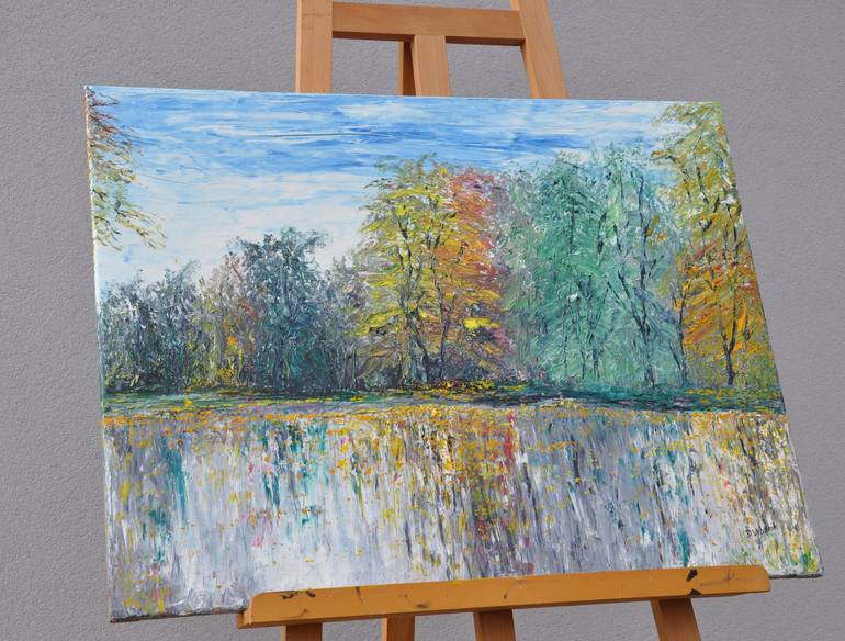 Original Expressionism Landscape Painting by Daniel Urbaník