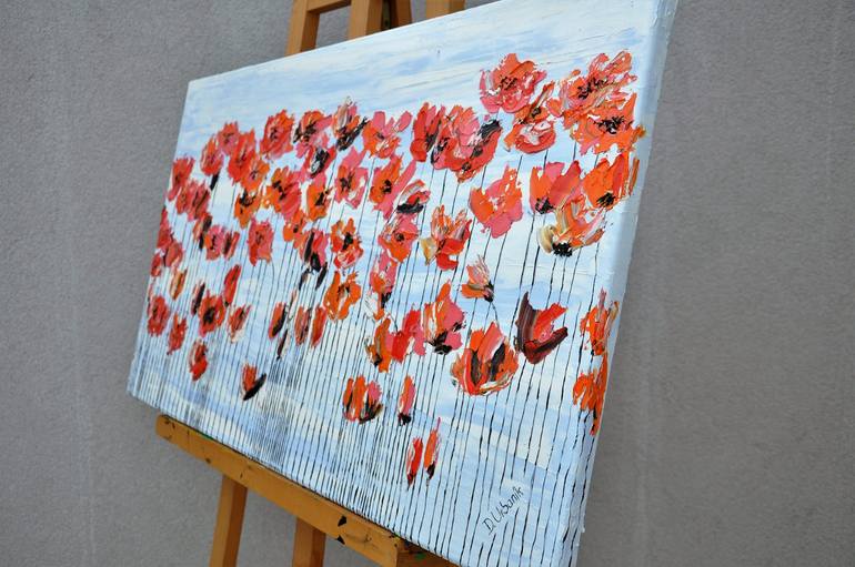 Original Impressionism Floral Painting by Daniel Urbaník