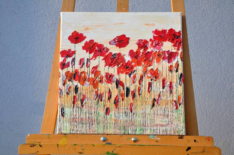 Original Impressionism Floral Painting by Daniel Urbaník