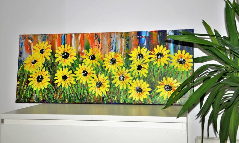 Original Impressionism Floral Painting by Daniel Urbaník