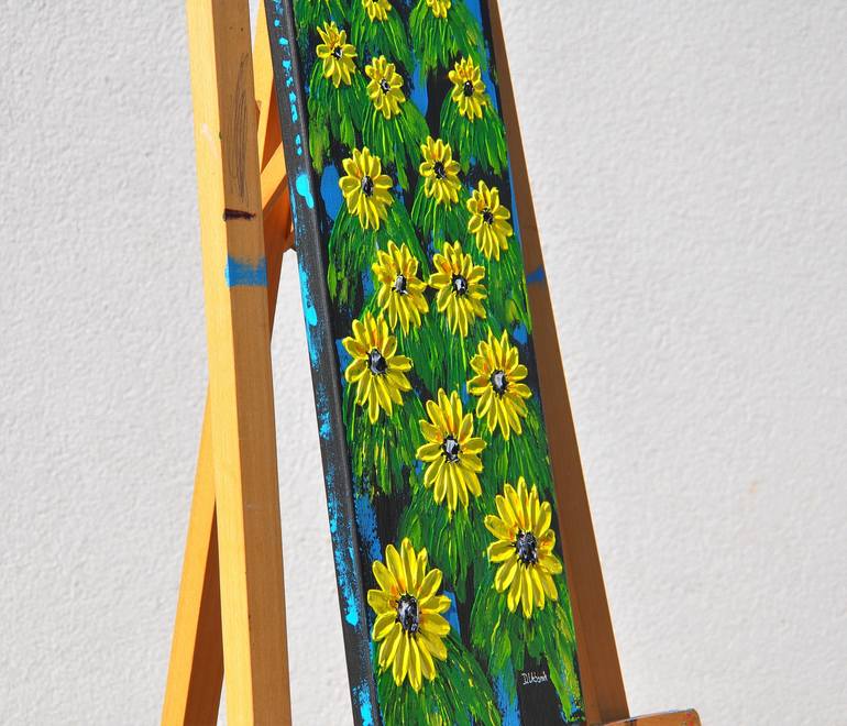 Original Abstract Floral Painting by Daniel Urbaník