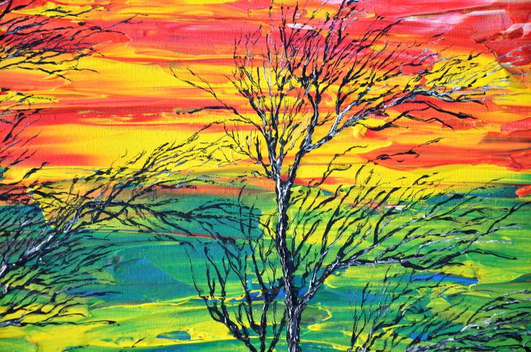 Original Expressionism Landscape Painting by Daniel Urbaník