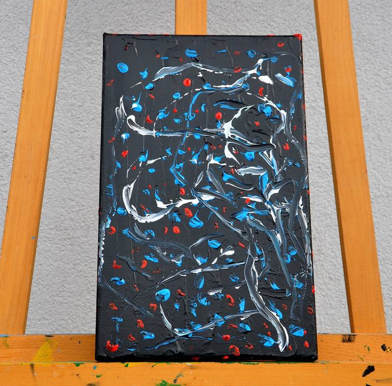 Original Abstract Expressionism Abstract Painting by Daniel Urbaník