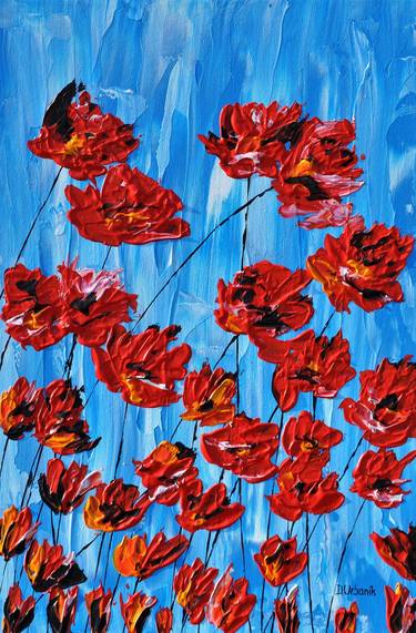 Poppies On Blue thumb