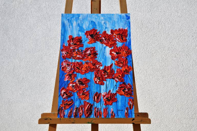 Original Expressionism Floral Painting by Daniel Urbaník