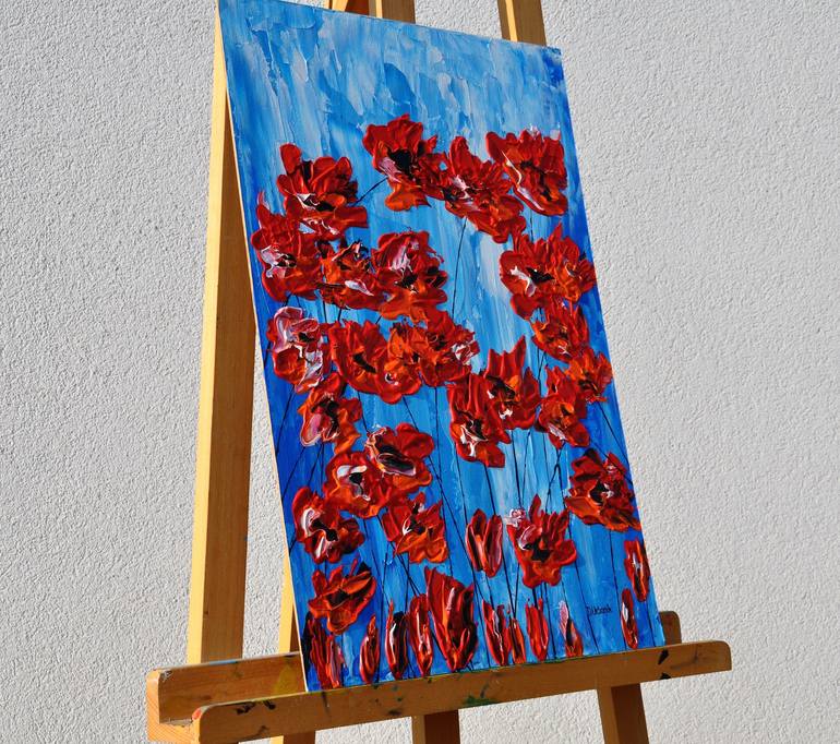 Original Expressionism Floral Painting by Daniel Urbaník