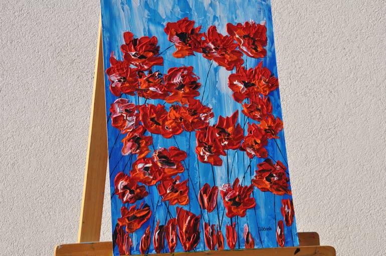 Original Expressionism Floral Painting by Daniel Urbaník