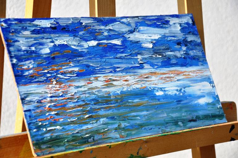 Original Abstract Expressionism Seascape Painting by Daniel Urbaník