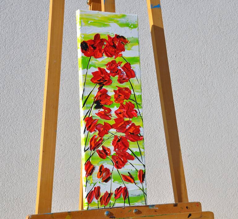 Original Abstract Expressionism Floral Painting by Daniel Urbaník