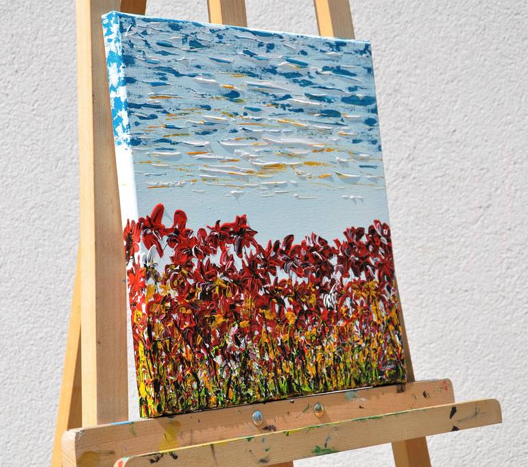 Original Expressionism Floral Painting by Daniel Urbaník