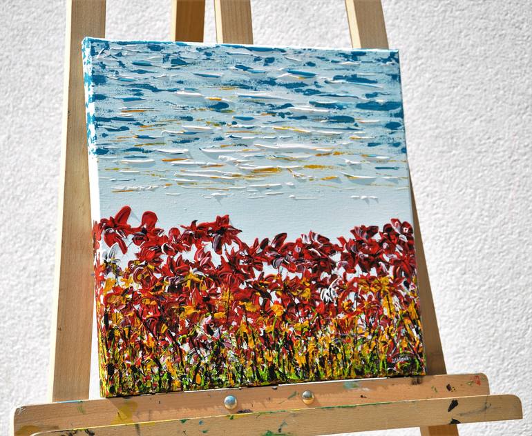 Original Expressionism Floral Painting by Daniel Urbaník