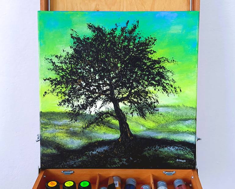 Original Expressionism Landscape Painting by Daniel Urbaník