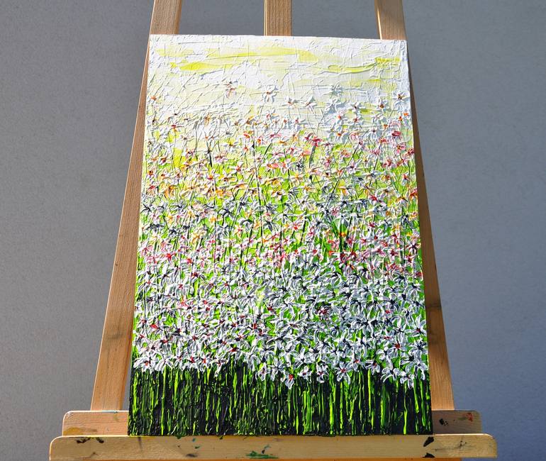 Original Expressionism Floral Painting by Daniel Urbaník