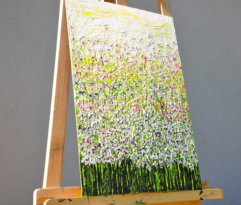 Original Expressionism Floral Painting by Daniel Urbaník