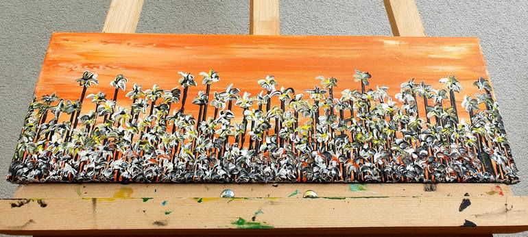 Original Abstract Expressionism Floral Painting by Daniel Urbaník