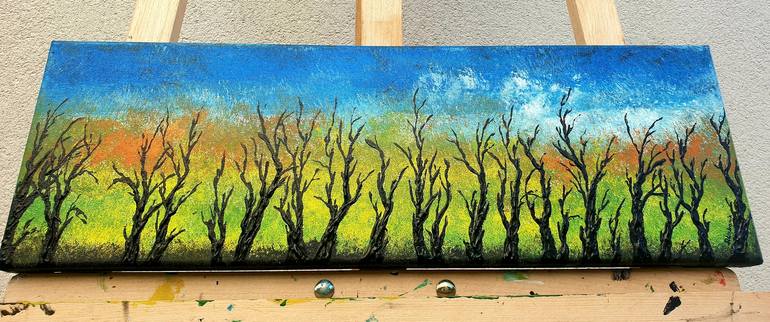 Original Abstract Expressionism Landscape Painting by Daniel Urbaník