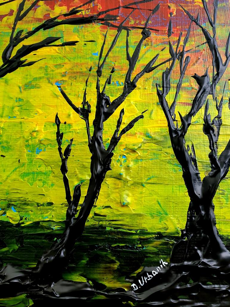 Original Expressionism Landscape Painting by Daniel Urbaník