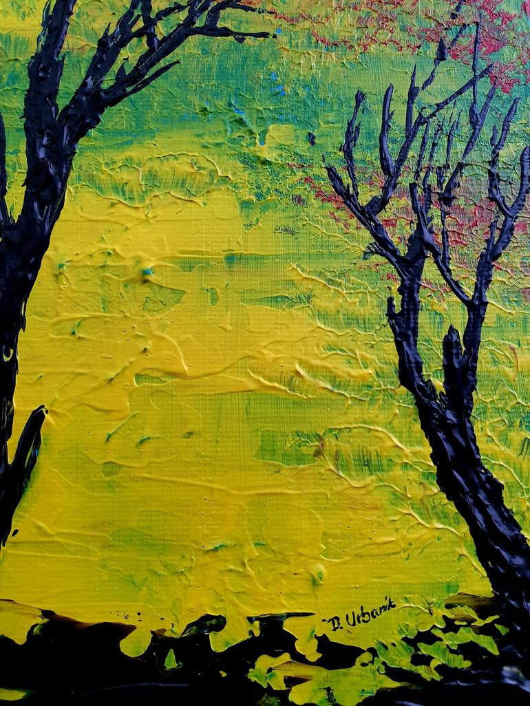 Original Expressionism Landscape Painting by Daniel Urbaník