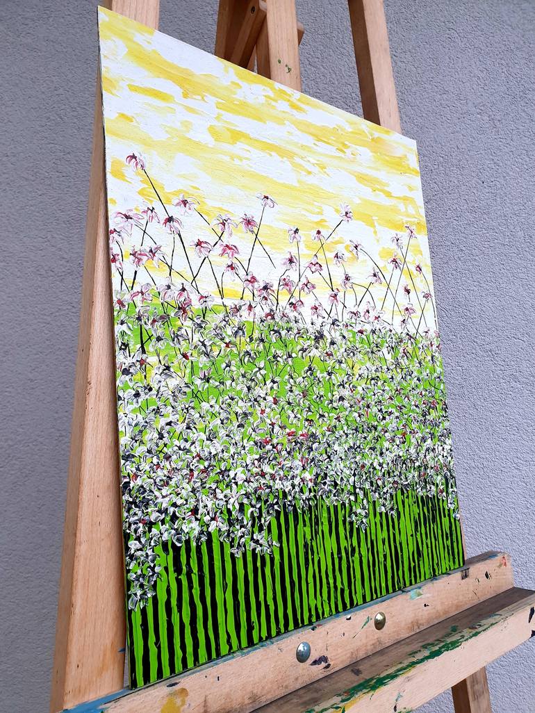 Original Impressionism Floral Painting by Daniel Urbaník