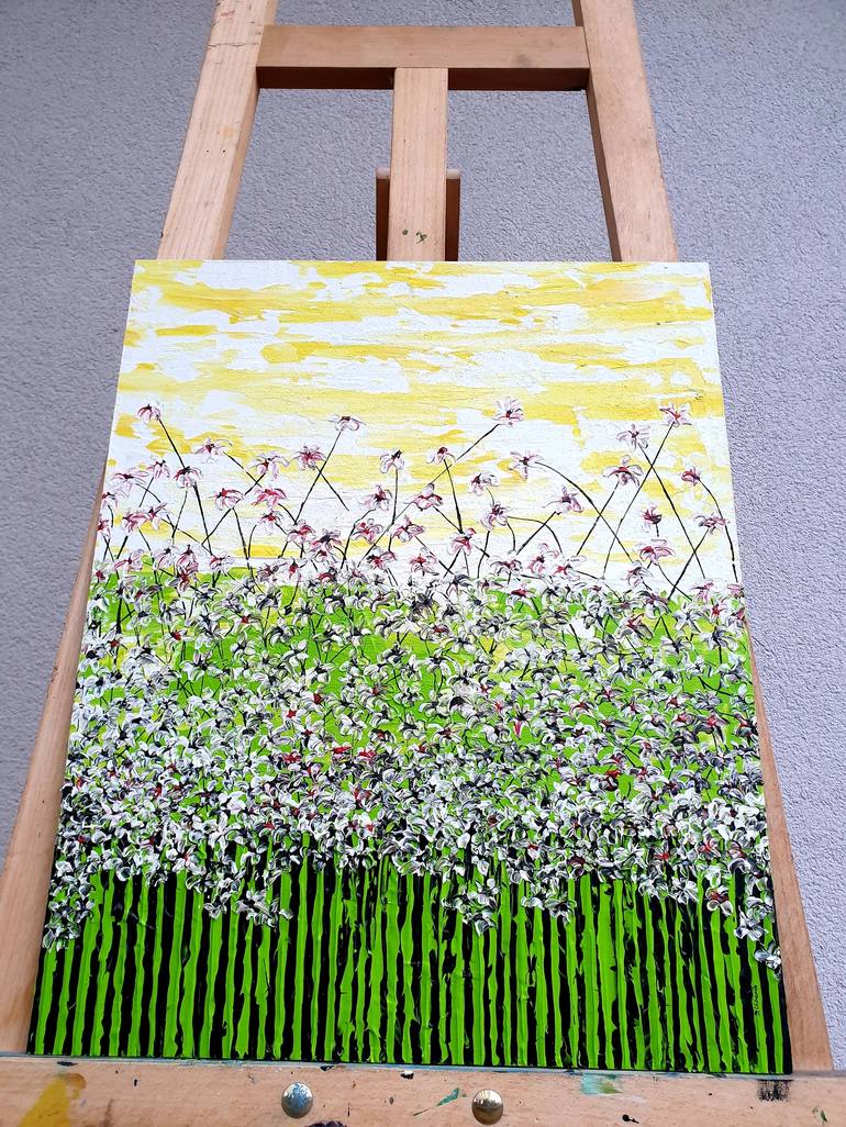 Original Impressionism Floral Painting by Daniel Urbaník