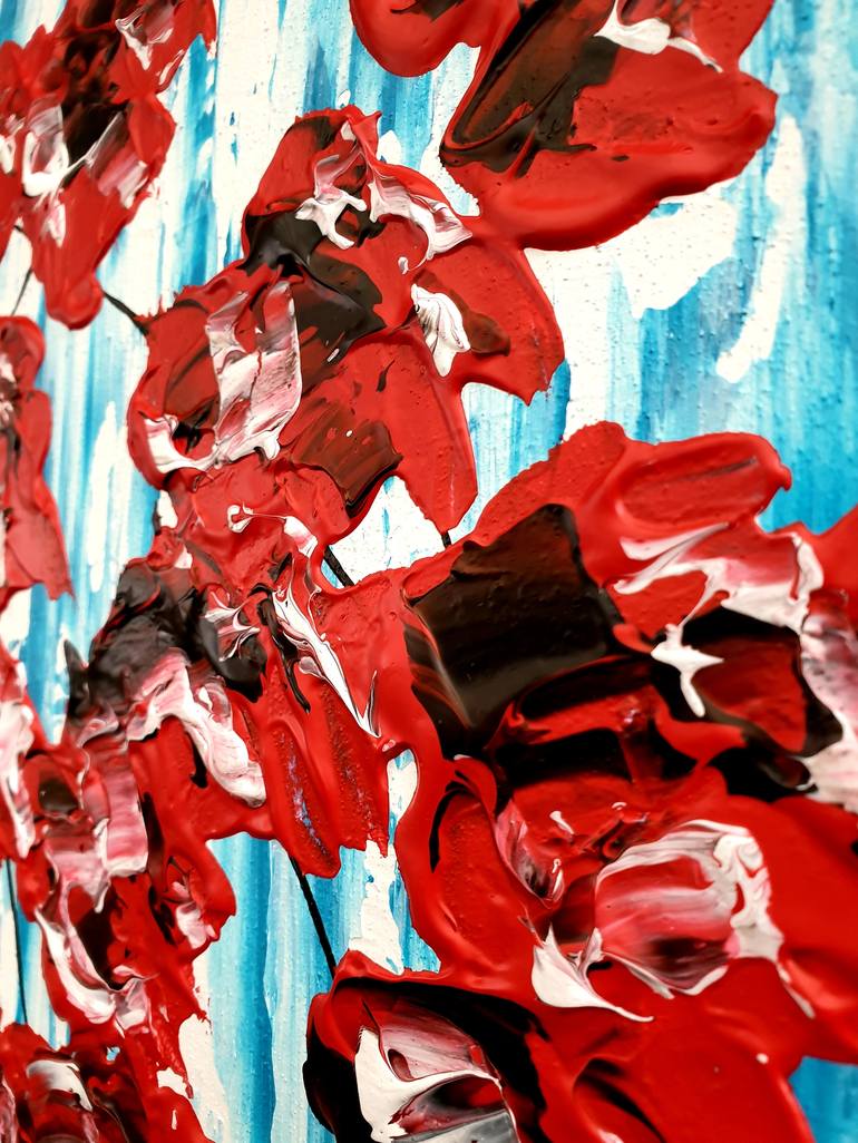 Original Abstract Expressionism Floral Painting by Daniel Urbaník