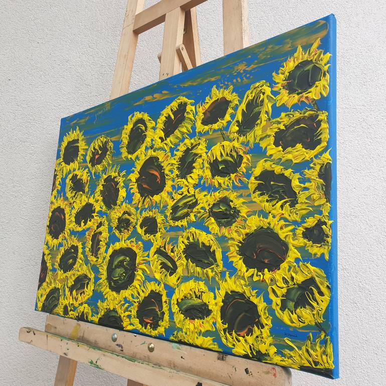 Original Expressionism Floral Painting by Daniel Urbaník