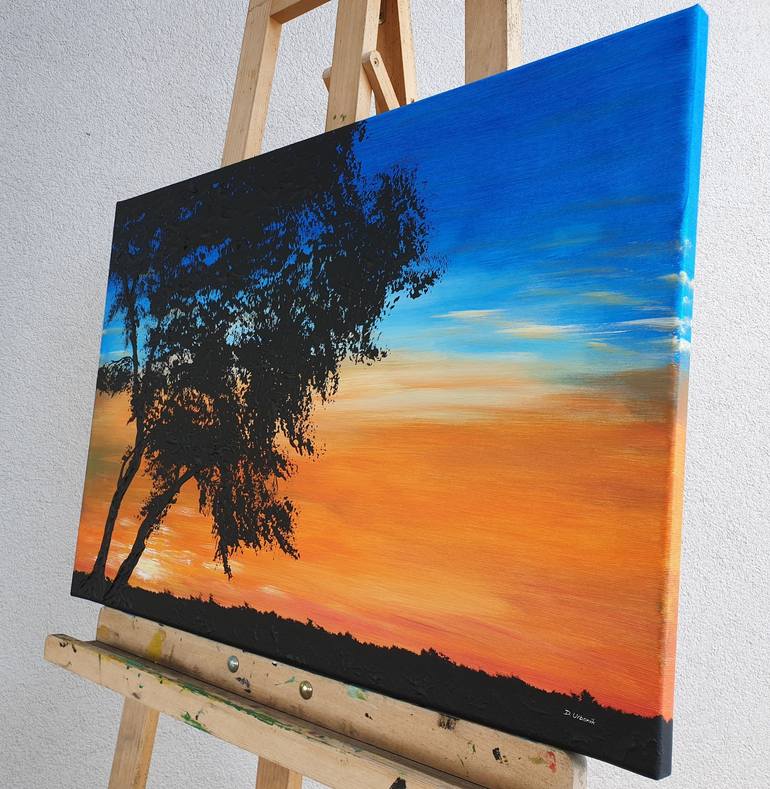 Original Expressionism Landscape Painting by Daniel Urbaník