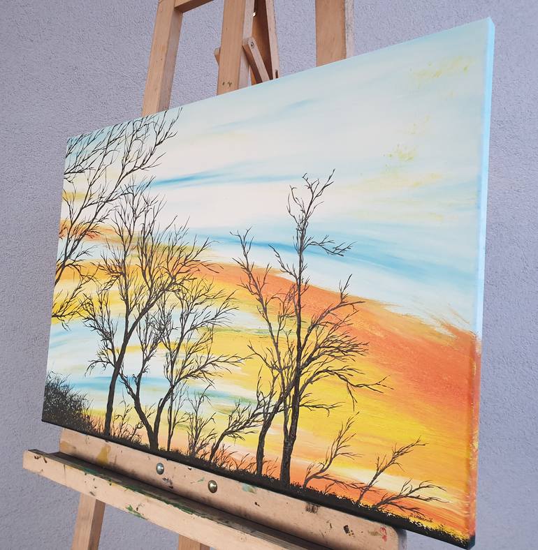 Original Expressionism Landscape Painting by Daniel Urbaník