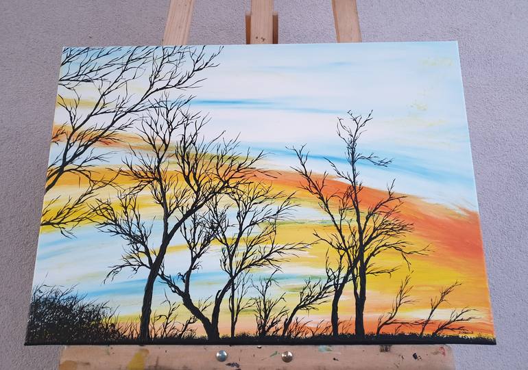 Original Expressionism Landscape Painting by Daniel Urbaník