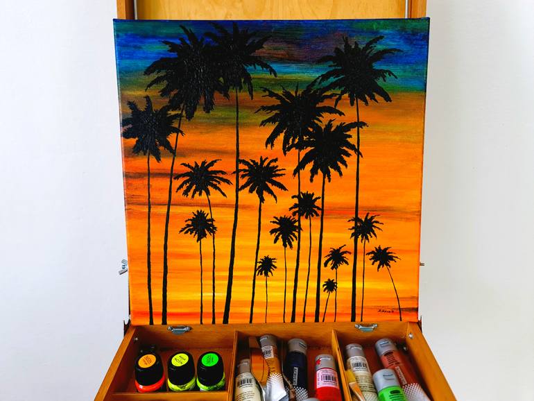 Original Expressionism Landscape Painting by Daniel Urbaník