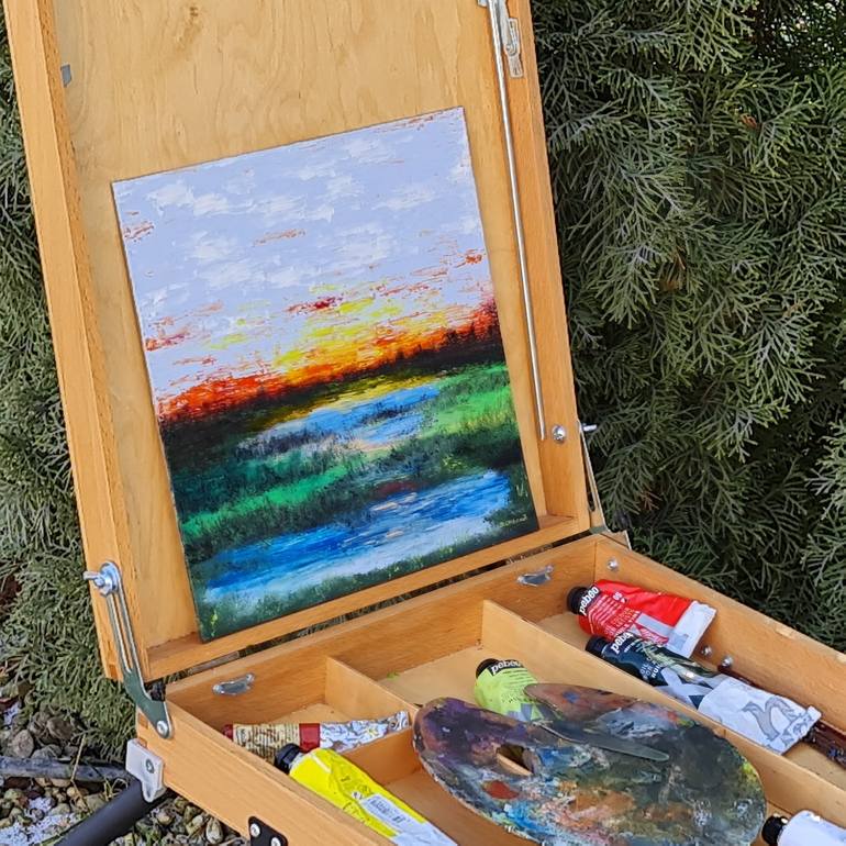 Original Impressionism Landscape Painting by Daniel Urbaník