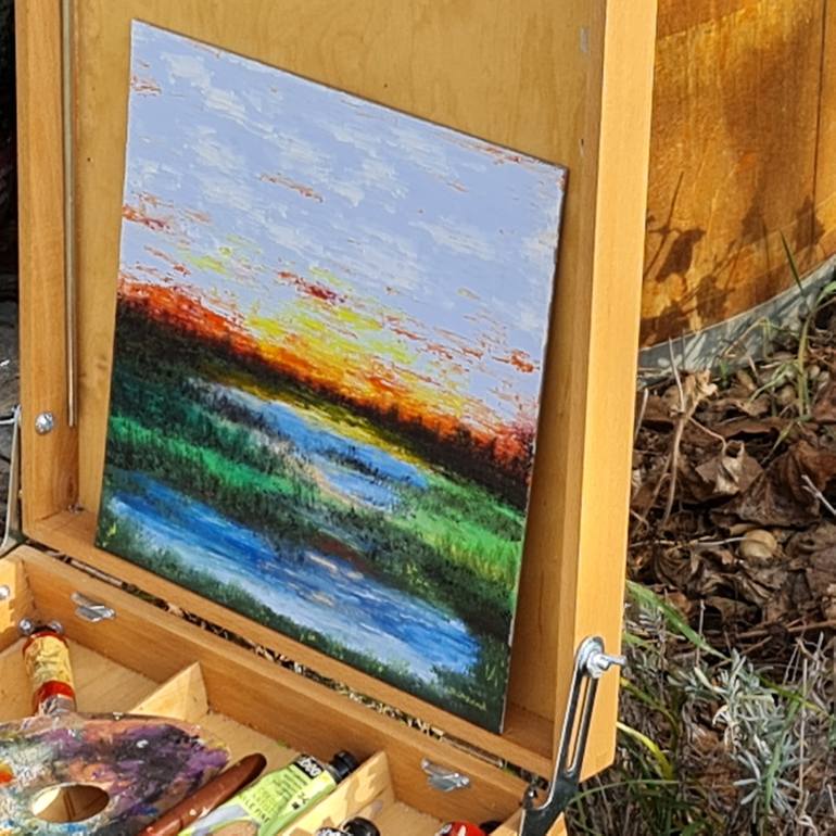 Original Impressionism Landscape Painting by Daniel Urbaník