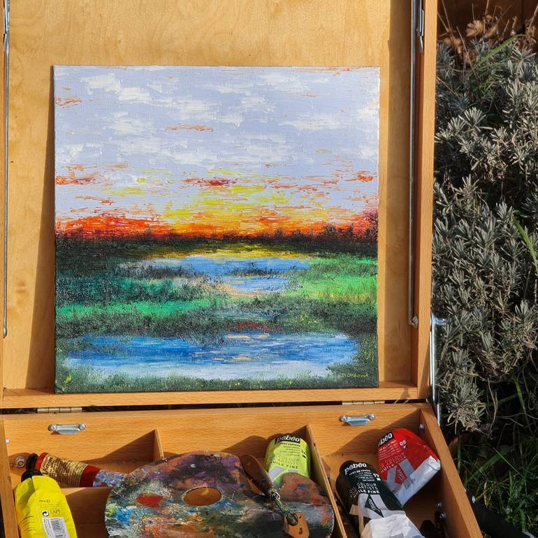 Original Impressionism Landscape Painting by Daniel Urbaník