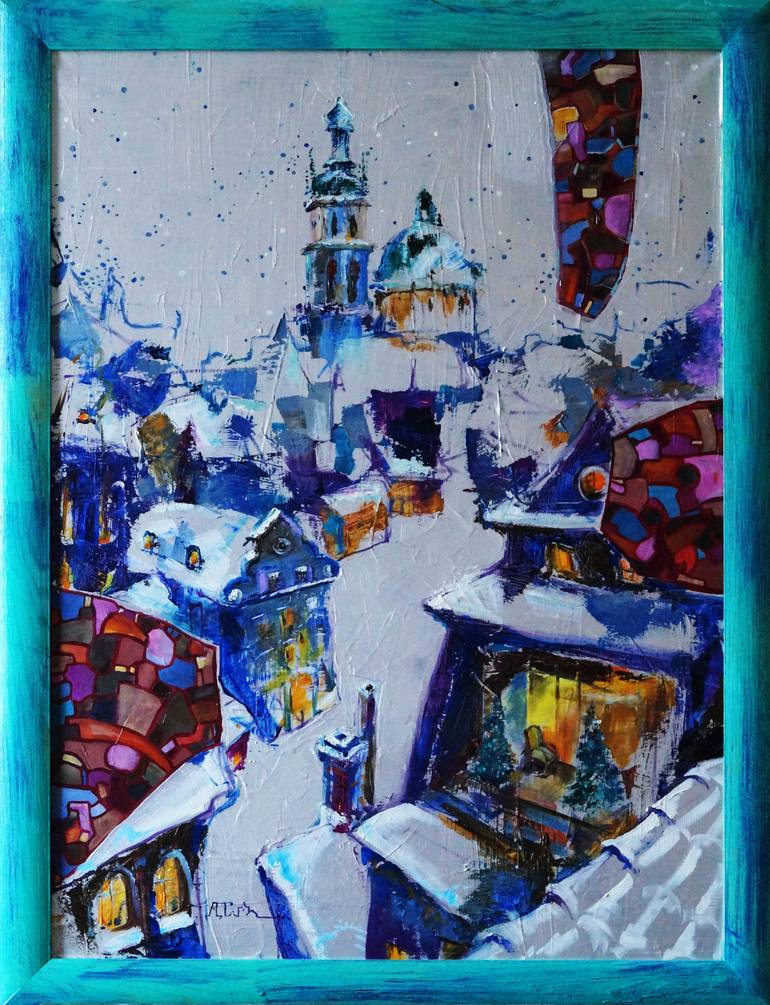 Original Fine Art Architecture Painting by Dariya Tumanova