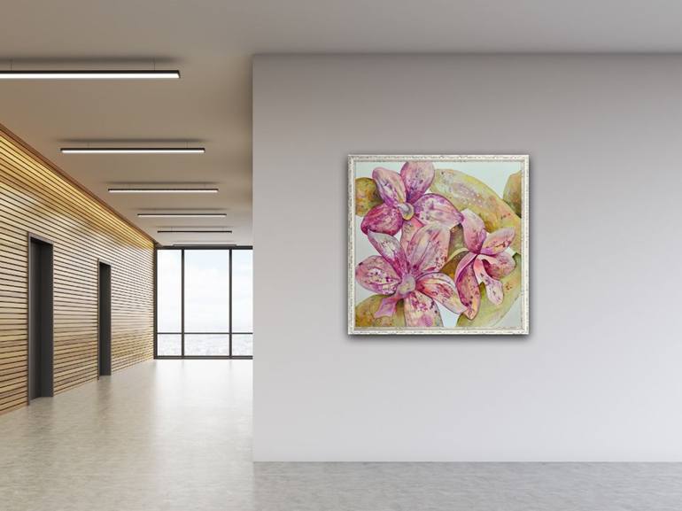 Original Contemporary Floral Mixed Media by Shadia Derbyshire