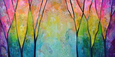 Original Contemporary Floral Mixed Media by Shadia Derbyshire