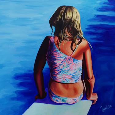 Print of Figurative Water Paintings by Valerie Lariviere