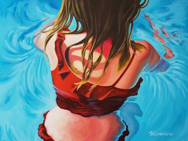 Print of Figurative Water Paintings by Valerie Lariviere