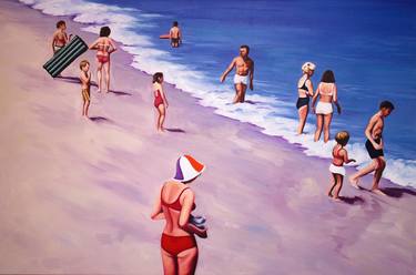 Print of Figurative Beach Paintings by Valerie Lariviere