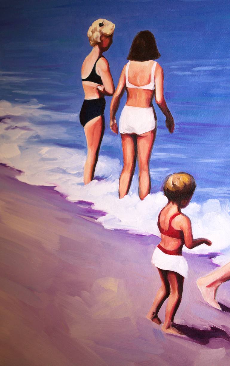 Original Beach Painting by Valerie Lariviere